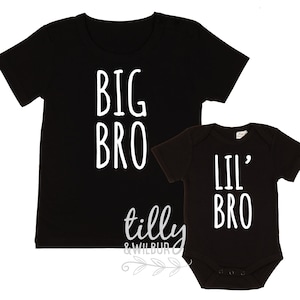 Big Bro Lil' Bro Set, Brother Set, Sibling Set, Brother Gift, Pregnancy Announcement, Newborn Gift, Photo Prop, Big Brother Little Brother