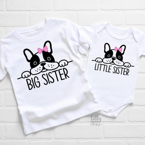 Big Sister Little Sister Set, Matching Sister Outfits, Sibling T-Shirts, Big Sister Shirt, Little Sister Bodysuit, New Baby Gift, Newborn