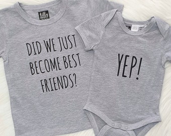 Did We just Become Best Friends? Yep! New Baby Brother Set, Big Brother Little Brother Set, Sibling Set, I'm Going To Be A Big Brother Shirt