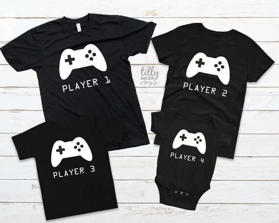 Player 1 Player 2 Player 3 Player 4 Matching Family Shirts Player 1 Player 2 Player 3 Player 4 Matching Family Shirts