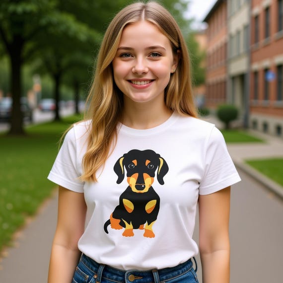 Dachshund T-Shirt Or Bodysuit, Fun Wiener Dog Design, All Sizes