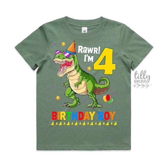 Boys Rawr I'm 4 4th Birthday Dinosaur Shirts Dinosaur Gift Boys Rawr I'm 4 4th Birthday Dinosaur Shirts Dinosaur Gift