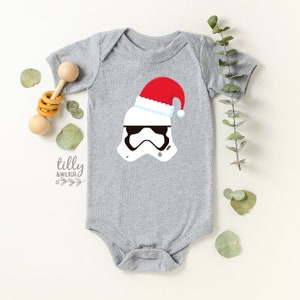 Star Wars Stormtrooper Christmas Baby Bodysuit, Christmas Stormtrooper, Santa Stormtrooper, Unisex Star Wars Storm Trooper Gift, Star Wars