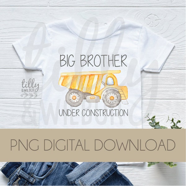 Big Brother PNG, Promoted To Big Brother Digital Download, Big Brother Under Construction Clipart, I'm Going To Be A Big Brother Sublimation