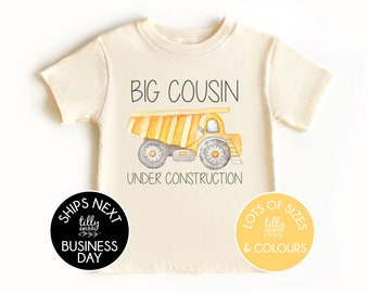 Big Cousin Under Construction T-Shirt, Big Cousin T-Shirt, Promoted To Big Cousin Shirt, I'm Going To Be A Big Cousin T-Shirt, Announcement