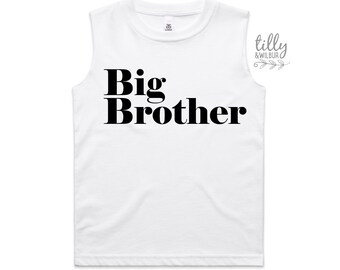 Big Brother Singlet, Promoted To Big Brother Tank, Big Brother T-Shirt, I'm Going To Be A Big Brother Top, Pregnancy Announcement T-Shirt