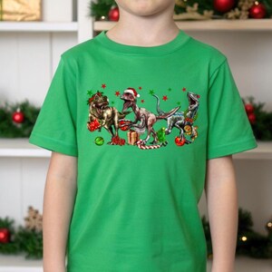 Christmas Dinosaur T-Shirt, Multiple Sizes & Colours, Funny Christmas Tee, Xmas Dino Shirt, Holiday Gift for Everyone, Dinosaur Lover