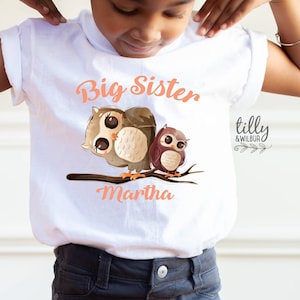 Big Sister With Name, Sister Announcement, Big Sister Gift, Pregnancy Announcement Shirt, I'm Going To Be A Big Sister Announcement Shirt