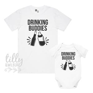 Drinking Buddies Matching Shirts, Daddy Daughter, Father Son, Beer, New Dad Gift, Matching Daddy Baby, 1st Father&#39;s Day, Father&#39;s Day Gift