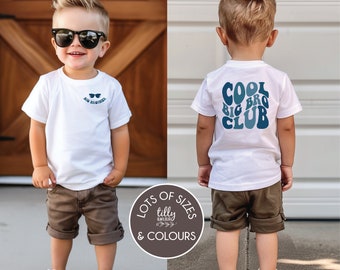 Cool Big Bro Club T-Shirt, Big Brother T-Shirt, Front And Back, Matching Big Bro Lil Bro, Big Brother Little Brother, Pregnancy Announcement