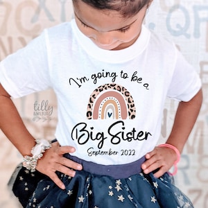 Big Sister T-Shirt, I'm Going To Be A Big Sister TShirt, Big Sister Tee, Sister Announcement, Pregnancy Announcement, Promoted To Big Sister