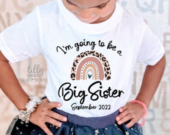 Big Sister T-Shirt, I'm Going To Be A Big Sister TShirt, Big Sister Tee, Sister Announcement, Pregnancy Announcement, Promoted To Big Sister