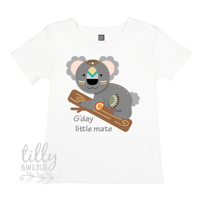 Chemise G'day Little Mate koala, t-shirt animal australien pour enfant, cadeau pour bébé australien image 2