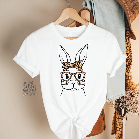 Leopard Bunny Easter Day Costume Eggs Easter Gift Men Women T-Shirt Leopard Bunny Easter Day Costume Eggs Easter Gift Men Women T-Shirt
