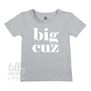Big Cuz T-Shirt, Big Cuz Baby Body, großer Cousin, Cousin Geschenk, Schwangerschaftansage, du wirst ein großer Cousin sein, gefördert zum Cousin