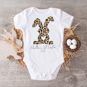 Personalised 1st Easter Baby Bodysuit, First Easter Baby Bodysuit, Newborn Easter Gift, 1st Easter Outfit, Baby&#39;s 1st Easter, Bunny Rabbit