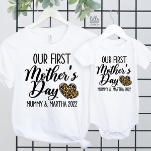 Our First Mother&#39;s Day 2025 Matching Outfits, Mother And Baby Mother&#39;s Day T-Shirts, Mothers Day Gift, Mummy & Me Matching, 1st Mother&#39;s Day