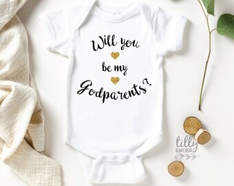 Will You Be My Godparents? Baby Bodysuit, Godparents Bodysuit, Godparents Invitations, Godparents Announcement, Godmother And Godfather