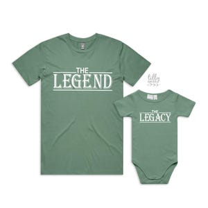 Die Legende Das Vermächtnis Vater Sohn Papa Tochter Passende Shirts, Passender Vater und Baby, Vatertagsgeschenk, Neugeborenen Geschenk, New Dad T-Shirt