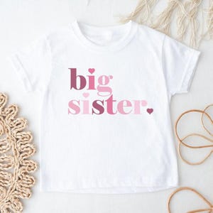 Big Sister Announcement T-Shirt, All Sizes, Sibling Gift, Pregnancy Announcement