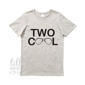 Two Cool Boys Birthday T-Shirt, Two Cool Shirt, 2 Year Old Boy, Second Birthday Gift, 2nd Birthday Present, 2nd Birthday Outfit, Boy 2 image 1