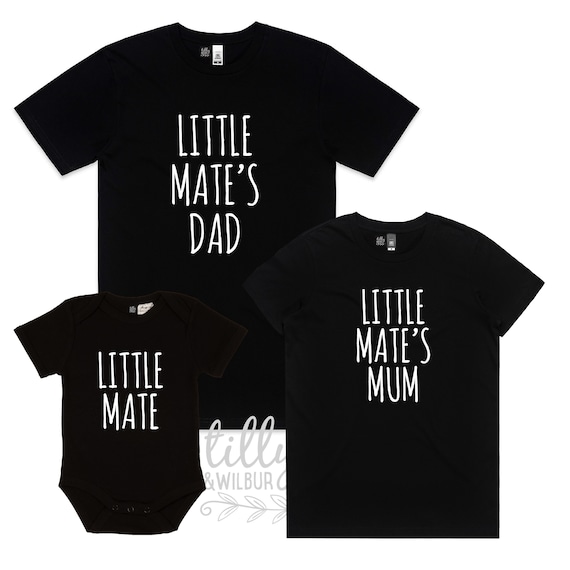 Matchy Matchy Little Mate Set, Little Mate, Little Mate's Dad, Little Mate's Mum, Matching Family Outfits, New Baby Gift, New Parents Gift