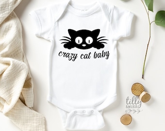 Crazy Cat Baby Funny Baby Bodysuit, Cat Lover Baby Gift, Kitten Newborn Bodysuit, My Siblings Have Paws, Baby Shower Gift