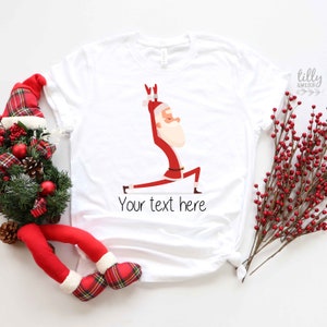 Yoga Santa T-Shirt, Yoga Christmas T-Shirt, Funny Yoga T-Shirt, Santa Yoga T-Shirts, Family Christmas T-Shirts, Matching Family Yoga Tees