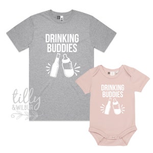 Drinking Buddies Matching Shirts, Daddy Daughter, Father Son, Beer, New Dad Gift, Matching Daddy Baby, 1st Father&#39;s Day, Father&#39;s Day Gift