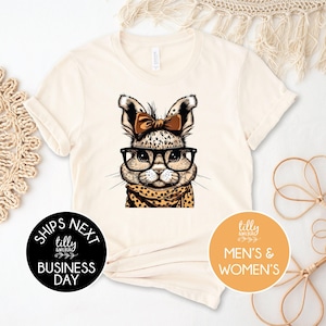 Bunny T-Shirt, Easter T-Shirt, Leopard Print Bunny Rabbit Print, Easter Bunny Shirt, Easter Egg Hunt, Easter Gift, Easter T-Shirt Gift