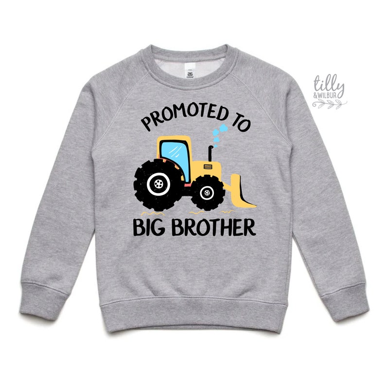 Big Brother Jumper, Promoted To Big Brother Hoodie, Big Brother Under Construction Sweatshirt, I'm Going To Be A Big Brother Announcement image 1