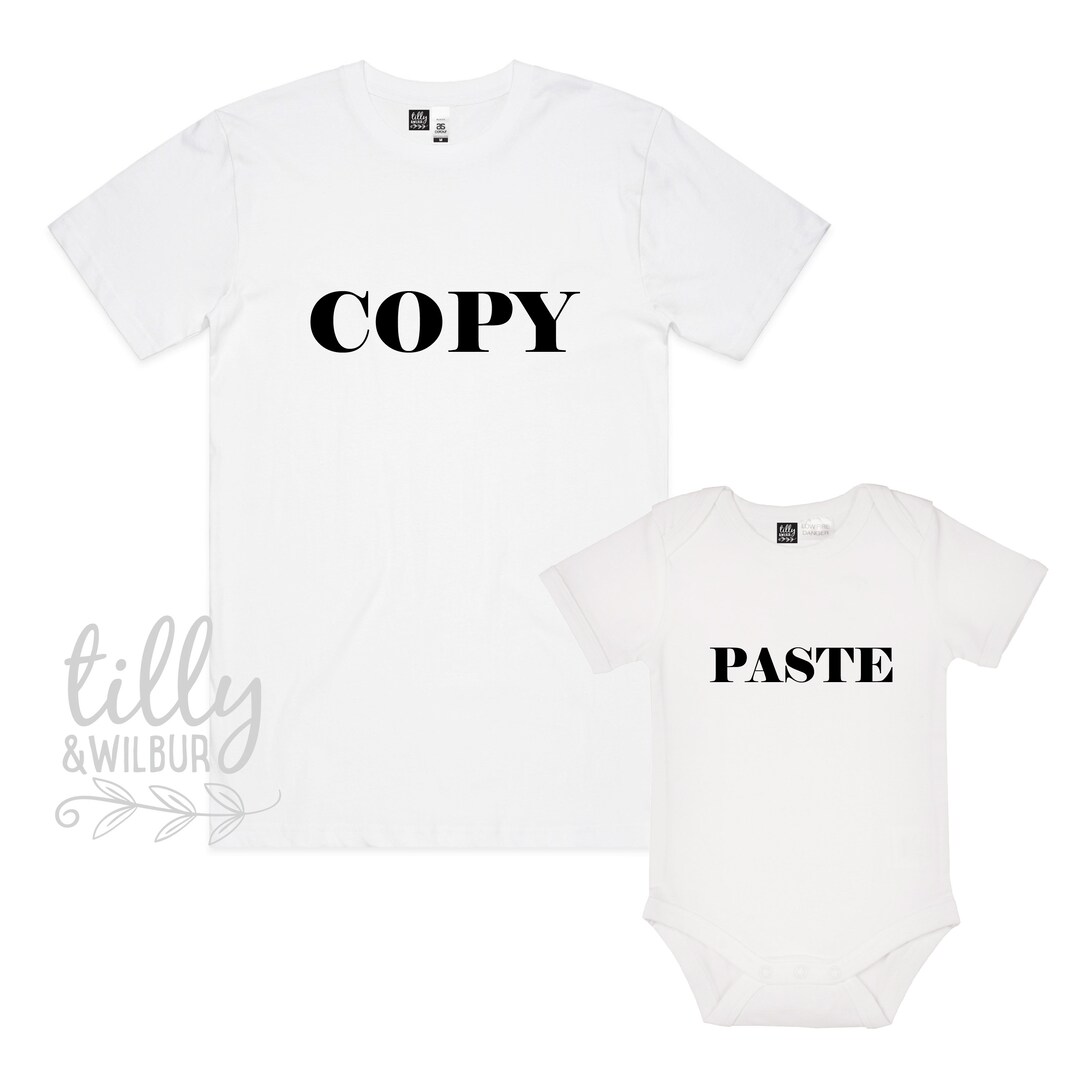 Copy Paste Father Son Matching Shirts, Matching Dad and Baby, Matching ...