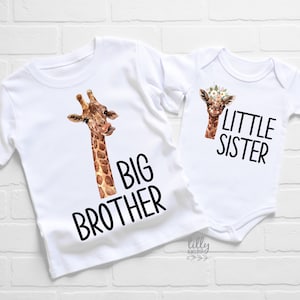 Big Brother Little Sister Set, Matching Sibling Outfits, Sibling T-Shirts, Big Brother Shirt, Little Sister Bodysuit, New Baby Gift, Newborn