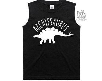 Dinosaur Tank For Boys, Stegosaurus Singlet, Dinosaur T-Shirt, Personalised Dinosaur Gift, Dinosaur Birthday Gift,