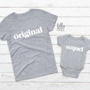 Original-Sequel-Vater-Sohn-Matching-Shirts, passender Vater und Baby, passender Vater und Kind, Vatertagsgeschenk, Neugeborenen Geschenk, neuer Vater, Remix