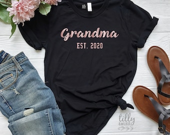 Grandma Est. T-Shirt, Only The Best Mums Get Promoted To Grandma T-Shirt, Grandmother T-Shirt, Grandchild Gift, Gran, Pregnancy Announcement