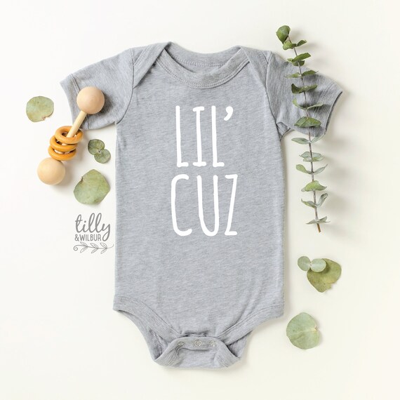 Pregnancy Announcement Cousin Gift Lil' Cuz Baby Bodysuit For Little Cousin 