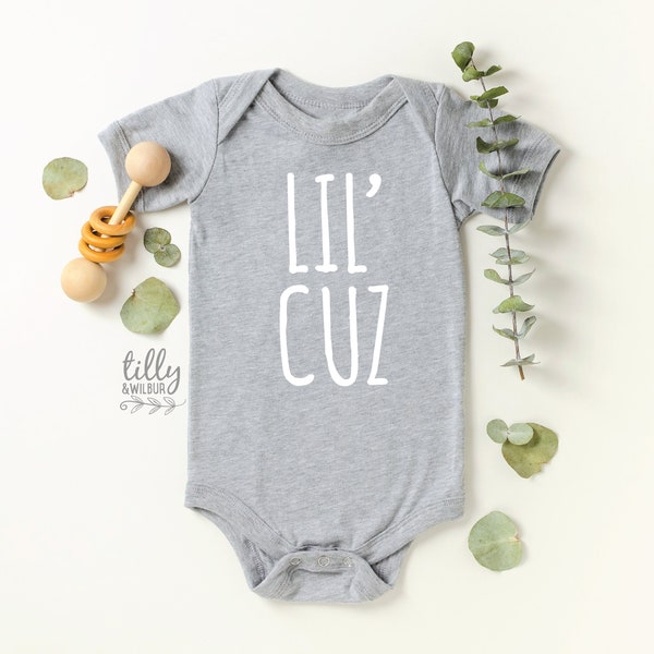 Lil' Cuz Baby Bodysuit, Little Cousin, Cousin Gift, Pregnancy Announcement, Reveal Gift, Little Cuz, You're Going To Be A Big Cousin