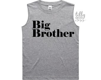 Big Brother Singlet, Promoted To Big Brother Tank, Big Brother T-Shirt, I'm Going To Be A Big Brother Top, Pregnancy Announcement T-Shirt