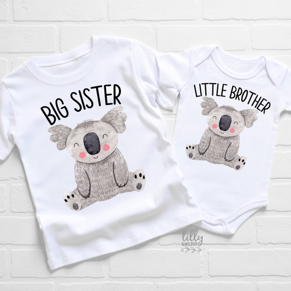 Big Sister Little Brother Set, Matching Sister Brother Outfits, Matchy Matchy Sibling T-Shirts, Big Sister Shirt, Little Brother Bodysuit