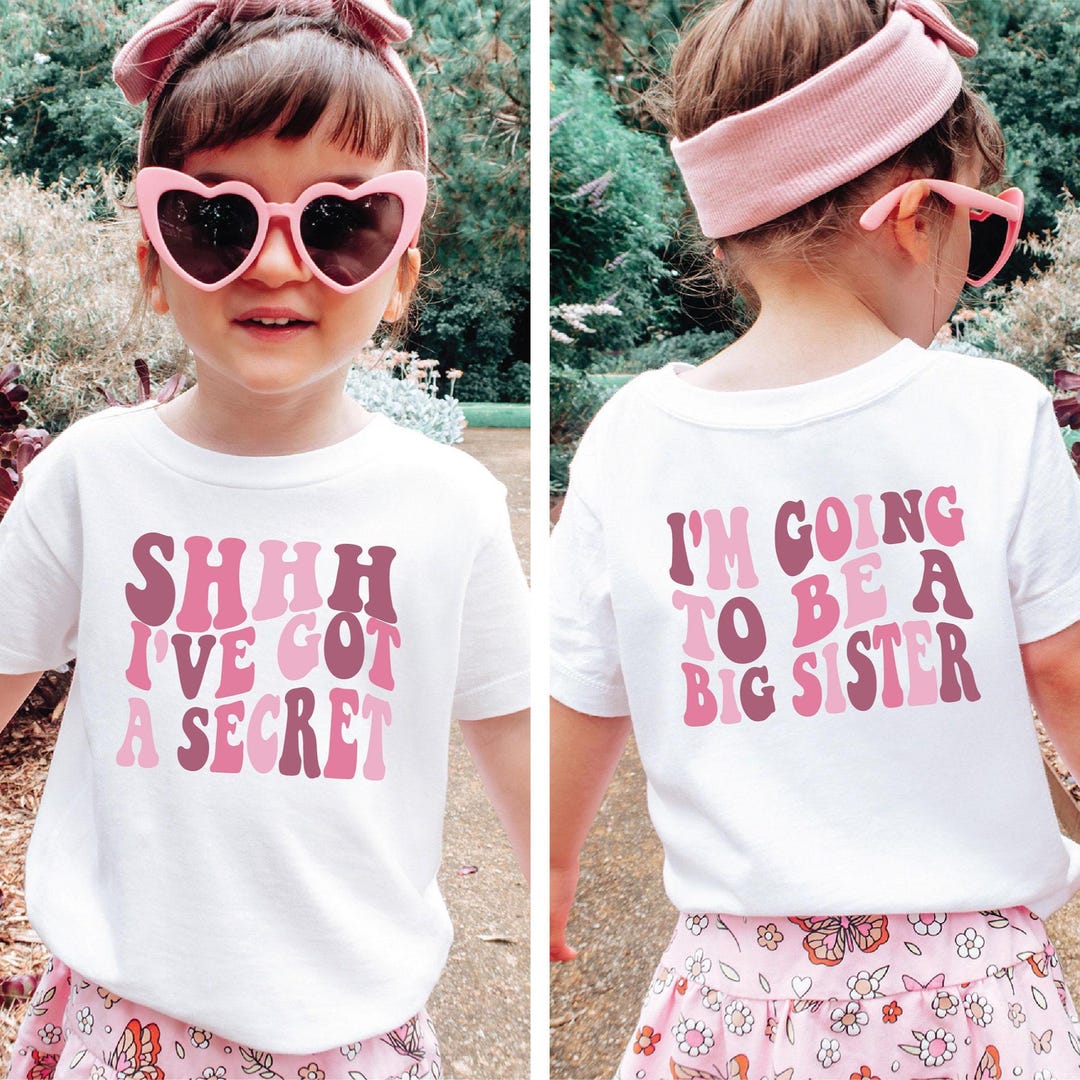 T-shirt Enfant "Je Vais être Une Grande Sœur" - Taille 6 Mois à 18-20 Ans - Couleur Au Choix - 100% Coton