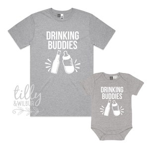Drinking Buddies Matching Shirts, Daddy Daughter, Father Son, Beer, New Dad Gift, Matching Daddy Baby, 1st Father&#39;s Day, Father&#39;s Day Gift