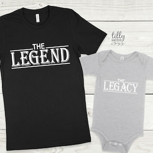 Die Legende Das Vermächtnis Vater Sohn Papa Tochter Passende Shirts, Passender Vater und Baby, Vatertagsgeschenk, Neugeborenen Geschenk, New Dad T-Shirt