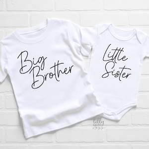 Big Brother Little Sister Matching Set, Big Bro Little Sis Set, Matching Sister Brother, Matching Sibling Shirts, Pregnancy Announcement