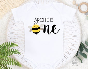 1st Birthday , Bumble Bee Theme Birthday Party, Personalised Birthday Bodysuit, Bee Birthday Romper, First Birthday , One Today