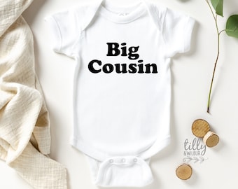 Big Cousin s®, Big Cousin Bodysuit, Pregnancy Announcement Bodysuit, Newborn Gift, Promoted To Big Cousin, Cousin Announcement, Cuz