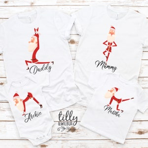 Yoga Santa T-Shirt, Yoga Christmas T-Shirt, Funny Yoga T-Shirt, Santa Yoga T-Shirts, Family Christmas T-Shirts, Matching Family Yoga Tees