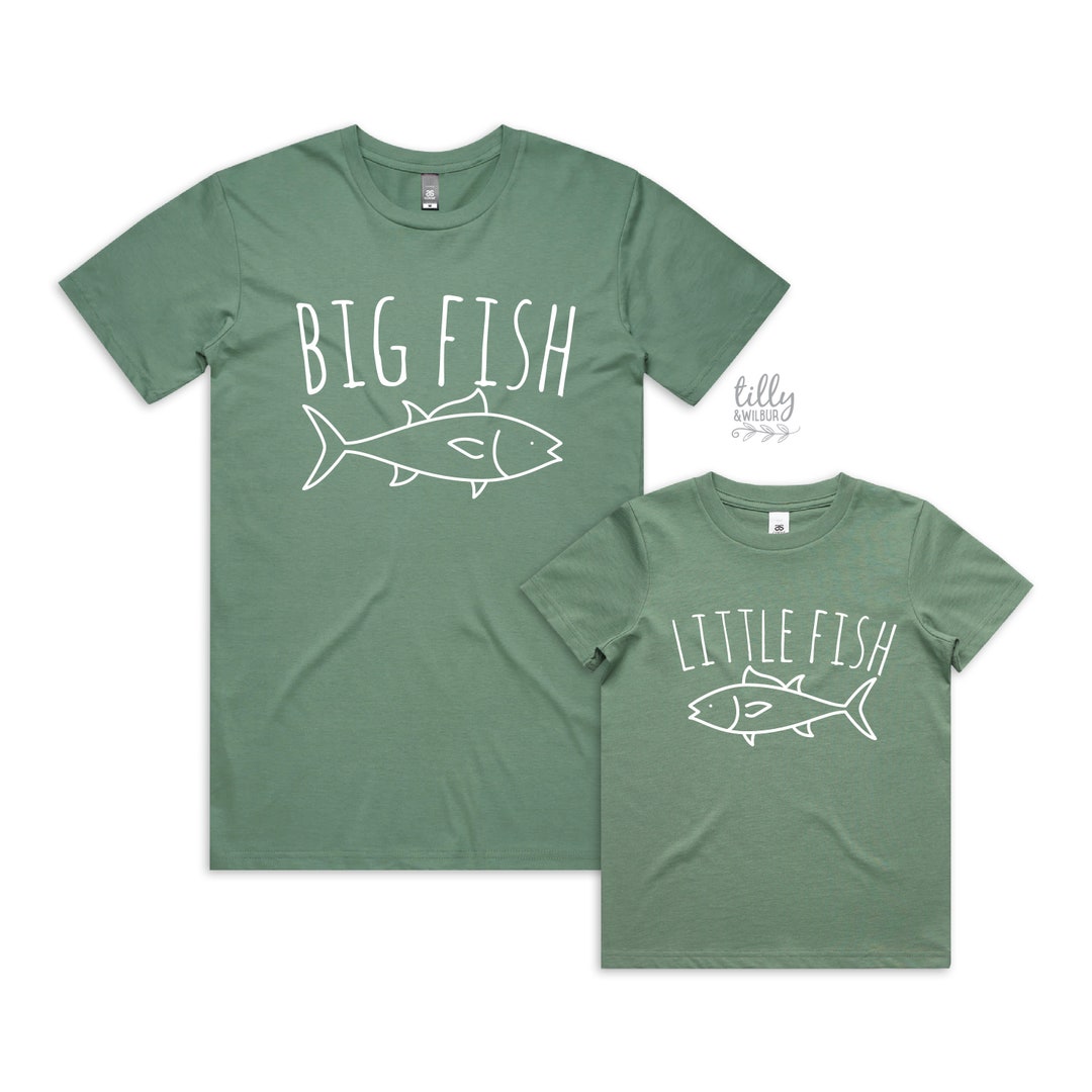 Big Fish Little Fish Father Son Matching Shirts, Big Fish Little Fish,  Matching Dad and Baby, Matching Dad and Kid, Father's Day Gift, Daddy -   Israel