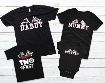 Matching Two Fast Birthday Set, Mummy of the Birthday Boy, Daddy of the Birthday Boy, Second Birthday T-Shirt, 2 Birthday, Matching Set