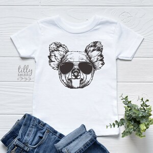 Cool Koala Sunglasses Shirt, Australian Animal Kids Tee, Aussie Souvenir T-Shirt For Boys Girls image 4